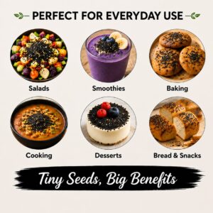 Natural Black Sesame Seeds Rich in Calcium